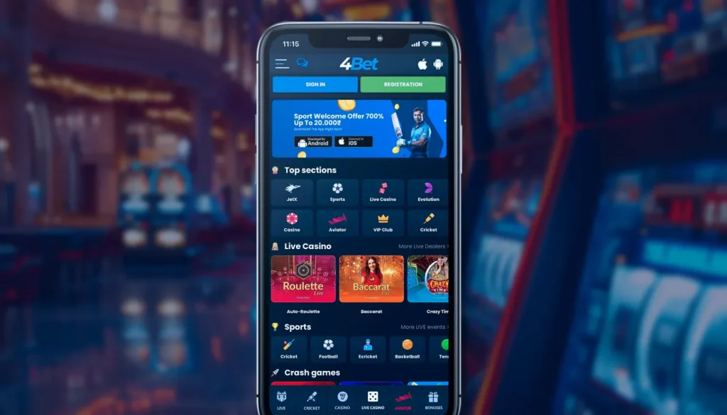 4bet casino mobile app